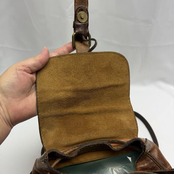 Patricia Nash Leather Backpack Purse Brown Distressed Vintage Boho Satchel Bag main image 8